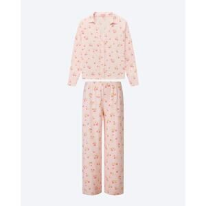 NEW THE HAPPY CAMP3R women's mia pajama set in pink daisy